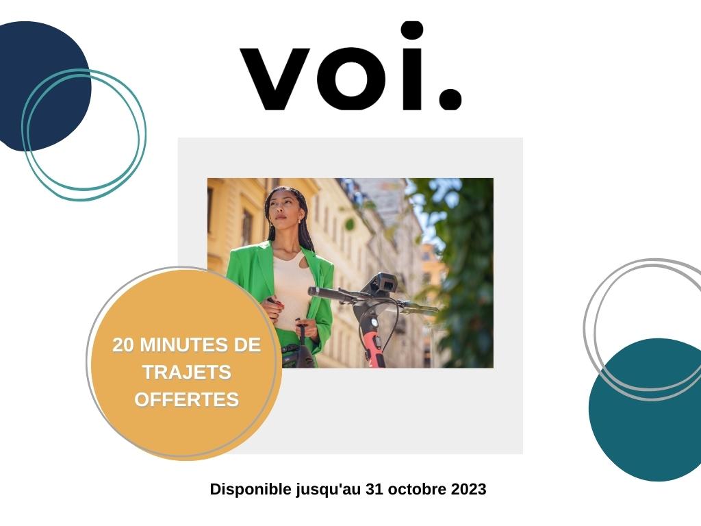Partenariat VOI : 20 minutes de trajets offertes 